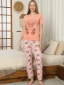 Baskılı Pijama Takımı ayıcıklı Baskılı Pijama Takımı ayıcıklı