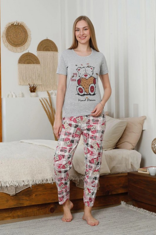Baskılı Pijama Takımı Baskılı Pijama Takımı