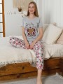 Baskılı Pijama Takımı Baskılı Pijama Takımı