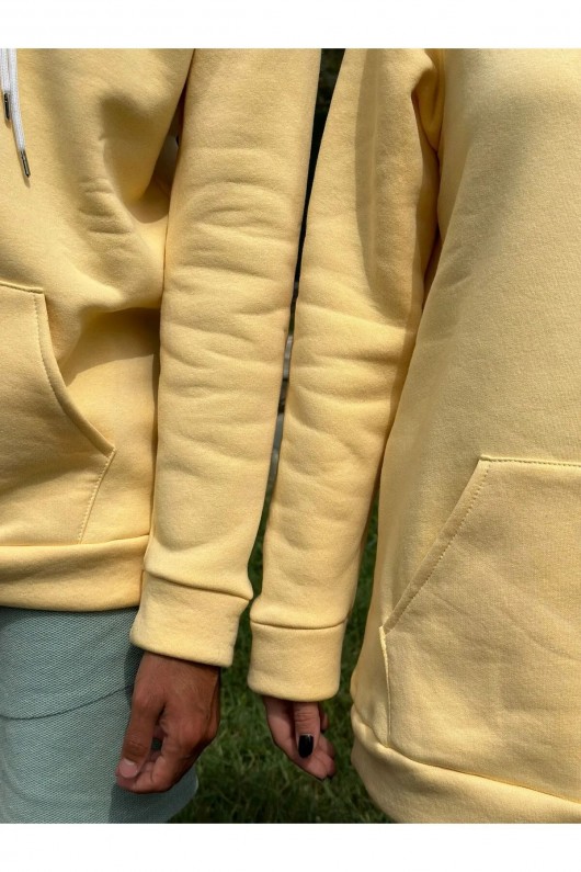Üç İplik Şardonlu Sweatshirt Sarı Üç İplik Şardonlu Sweatshirt Sarı