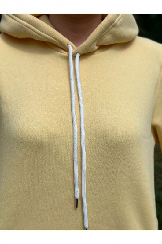 Üç İplik Şardonlu Sweatshirt Sarı Üç İplik Şardonlu Sweatshirt Sarı