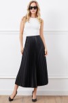 Piliseli Etek Siyah