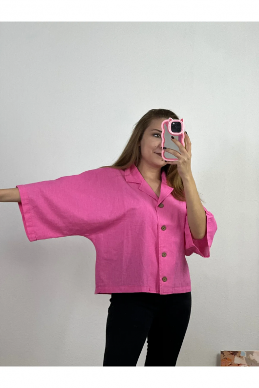 Yarasa Kol Gömlek Pembe