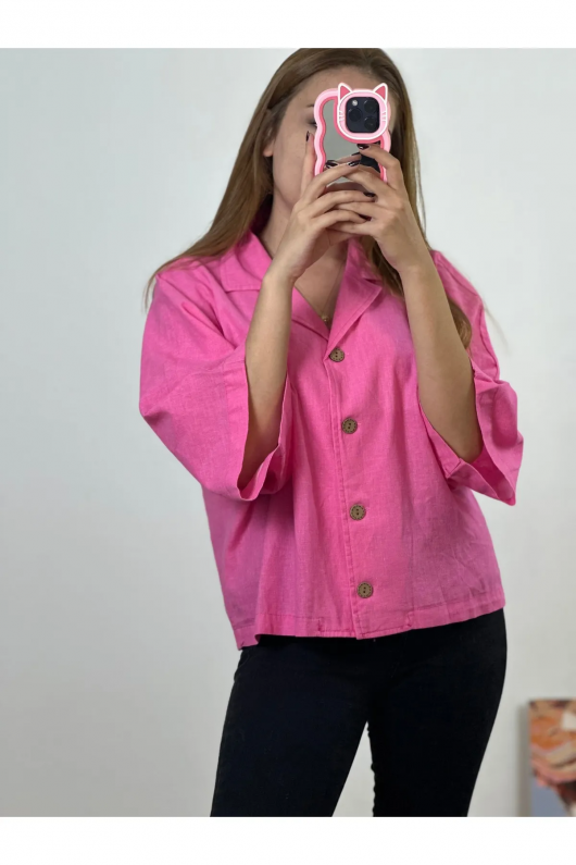 Yarasa Kol Gömlek Pembe