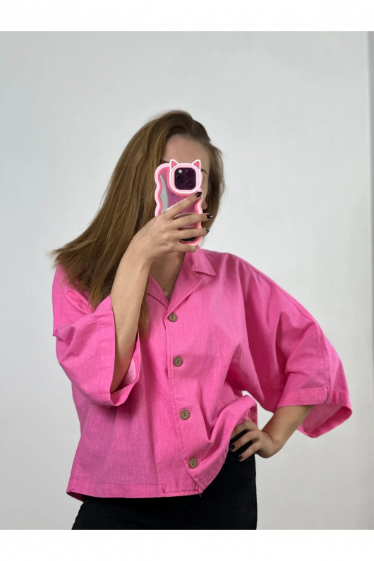 Yarasa Kol Gömlek Pembe