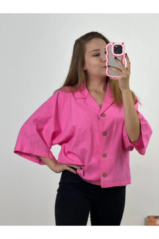 Yarasa Kol Gömlek Pembe