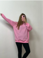 Bisiklet Yaka Sweat Pembe Bisiklet Yaka Sweat Pembe