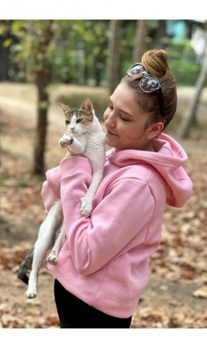 Üç İplik Şardonlu Sweatshirt Pembe
