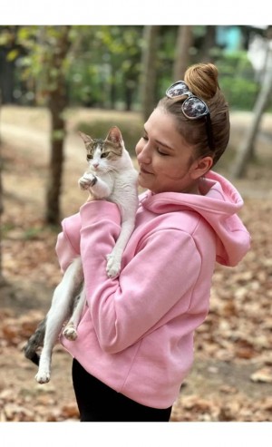 Üç İplik Şardonlu Sweatshirt Pembe