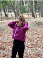 Üç İplik Şardonlu Sweatshirt Unisex mor