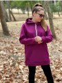 Üç İplik Şardonlu Sweatshirt Unisex mor