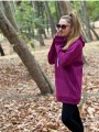 Üç İplik Şardonlu Sweatshirt Unisex mor