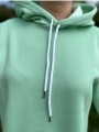 Üç İplik Şardonlu Sweatshirt Unisex Su yeşili