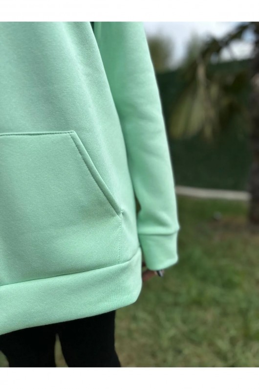 Üç İplik Şardonlu Sweatshirt Unisex Su yeşili Üç İplik Şardonlu Sweatshirt Unisex Su yeşili
