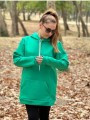 Üç İplik Şardonlu Sweatshirt Unisex açık yeşill