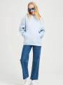 Üç İplik Şardonlu Sweatshirt Unisex Yeşil açık Açık mavi