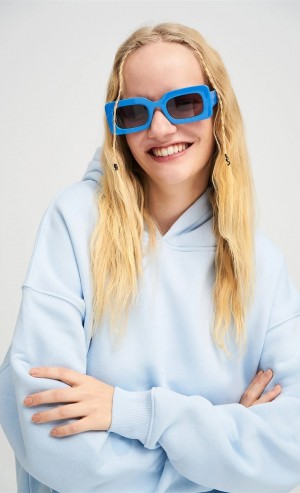 Üç İplik Şardonlu Sweatshirt Unisex Yeşil açık Açık mavi