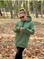 Üç İplik Şardonlu Sweatshirt Unisex Çimen Yeşil