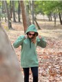 Üç İplik Şardonlu Sweatshirt Unisex Çimen Yeşil