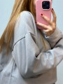 Üç İplik Şardonlu Sweatshirt Unisex Açık Gıri