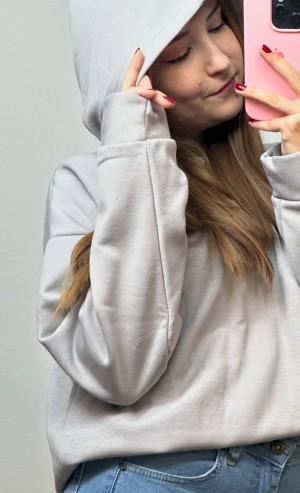 Üç İplik Şardonlu Sweatshirt Unisex Açık Gıri