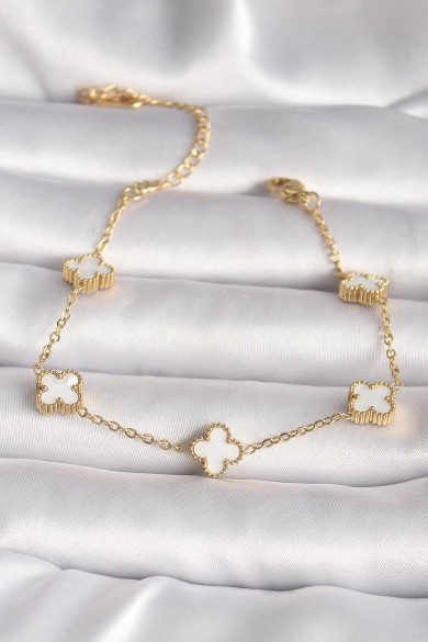 Baby Yonca Bileklik | 316L Çelik Gold