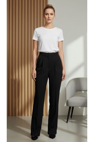 Palazzo Pantolon  Likralı Cırt Kapama Siyah 