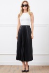 Piliseli Etek Siyah