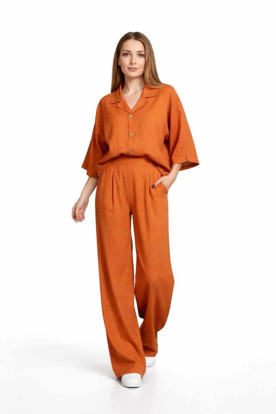 Gömlek Takım Yarasa Kol Kiremit