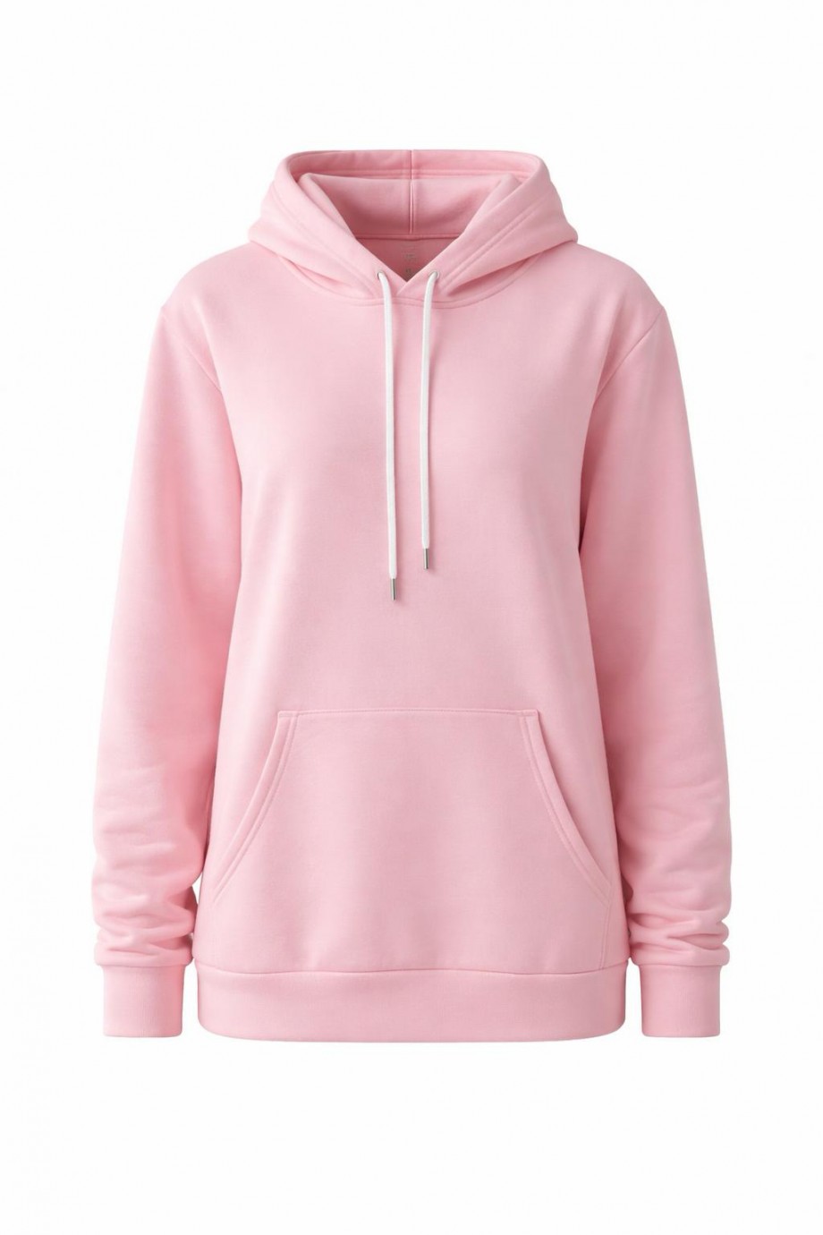 Üç İplik Şardonlu Hoodie / Sweatshirt Pembe
