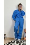 Gömlekli Basic Takım Saks Mavisi
