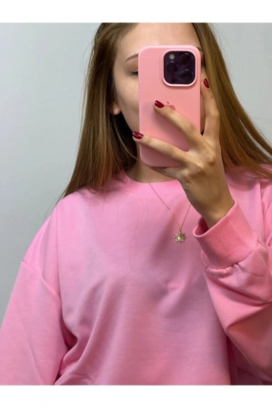 Mevsimlik Sweatshirt Pembe
