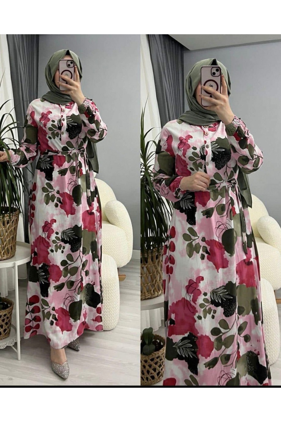 TESETTÜR VİSKON BOYDAN ELBİSE