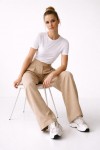 Palazzo Pantolon Likralı Cırt Kapama Bej