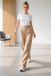 Palazzo Pantolon Likralı Cırt Kapama Bej