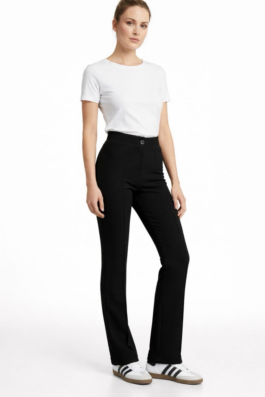 Straight Likralı Siyah Pantolon