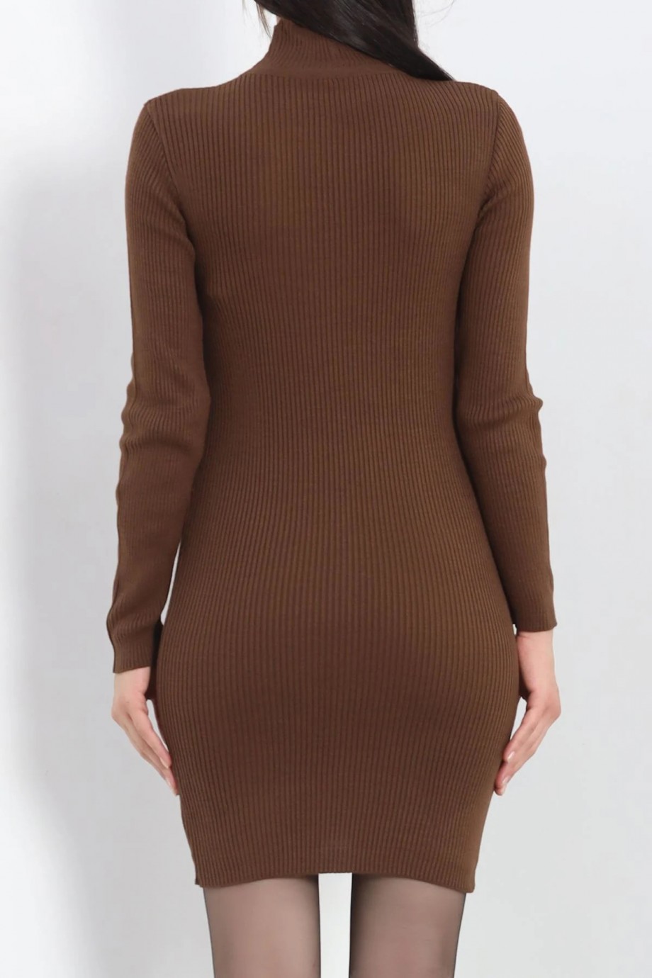 Yarım Balıkçı Elbise Acı kahve